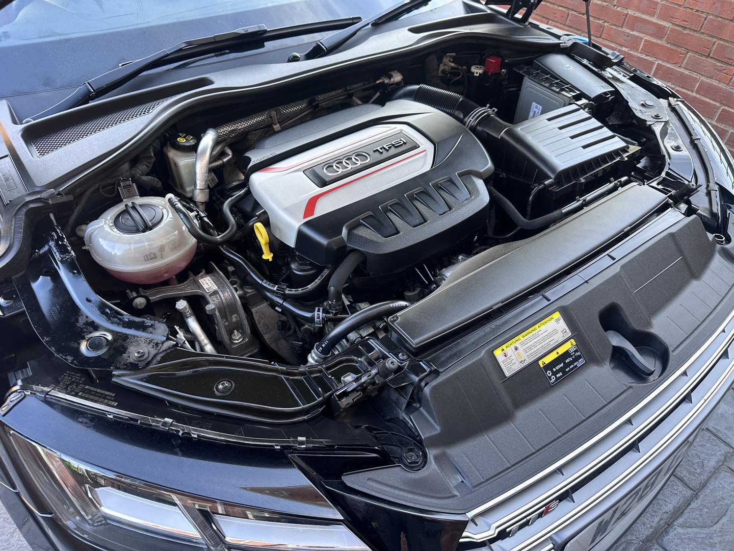 An image of cleaned engine bay