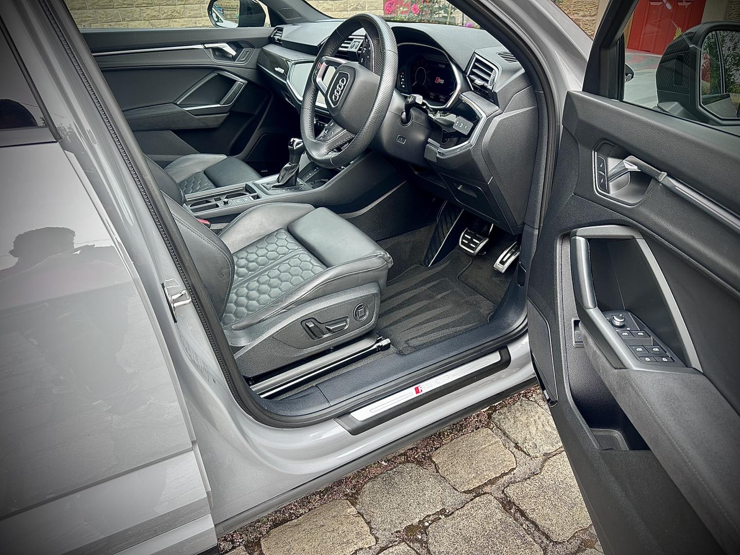 An image of a deep clean on an Audi interior